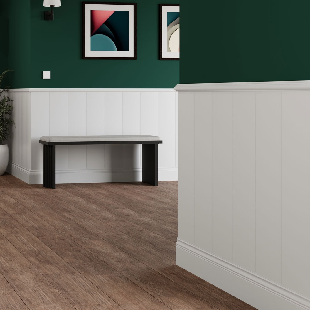 Listwa przypodłogowa MDF - ALEXA 12cm - Biała Premium