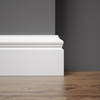 PRÓBKA 20 CM - Listwa przypodłogowa MDF lakierowana biała FOGE LB3 8cm