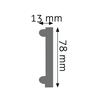 7.8 x 1.3 cm