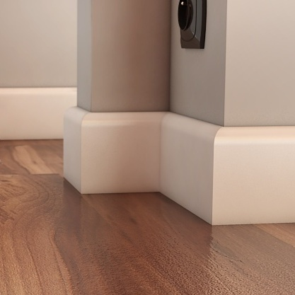 Listwa przypodłogowa MDF PLUS R25 (262 cm x 10 cm x 1,6 cm) biała wilgocioodporna półmatowa