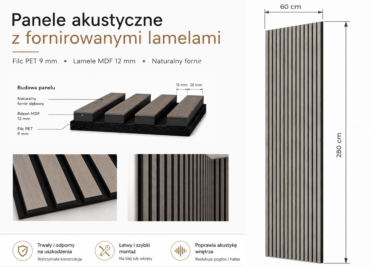 Lamele Fornirowane na filcu akustycznym - Dąb Jasny Szary 60 x 280 cm pol_pl_Lamele-Fornirowane-na-filcu-akustycznym-Dab-Jasny-Szary-60-x-280-cm-3776_7