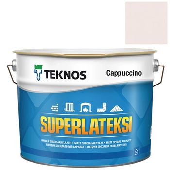 Teknos Superlateksi, matowa farba do boazerii i listew, pojemność 0,9 L, kolor Cappuccino