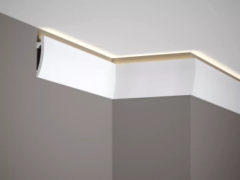 Listwa oświetleniowa sufitowa MD030 biała wym. 200 x 1.7 x 8 cm, z PolyForce