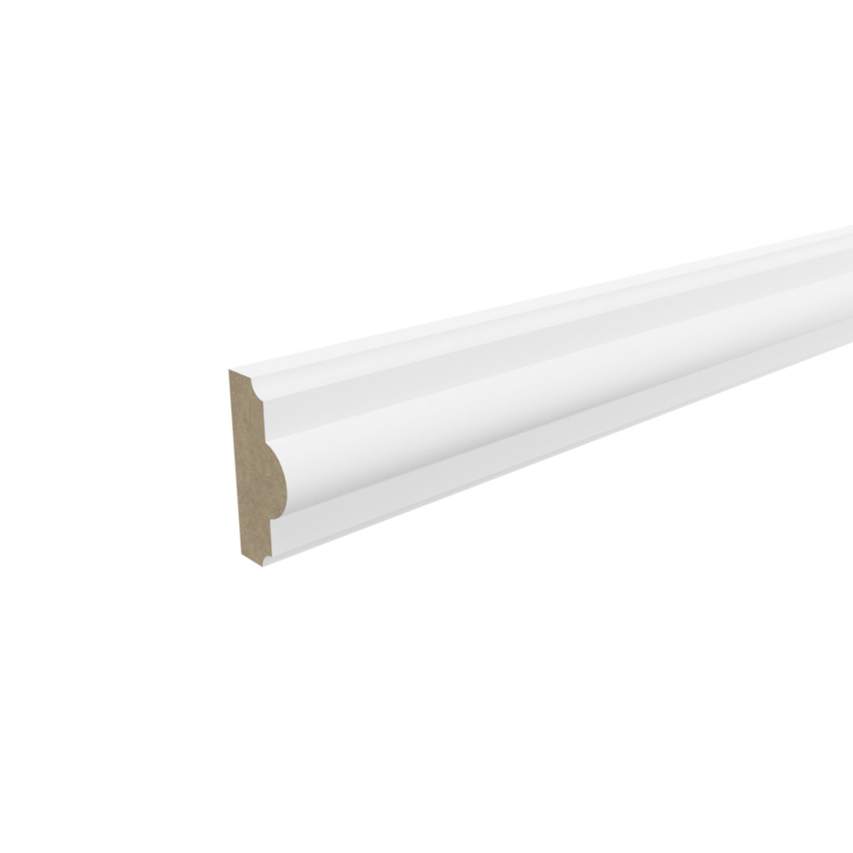 Listwa ścienna MDF biała 4cm