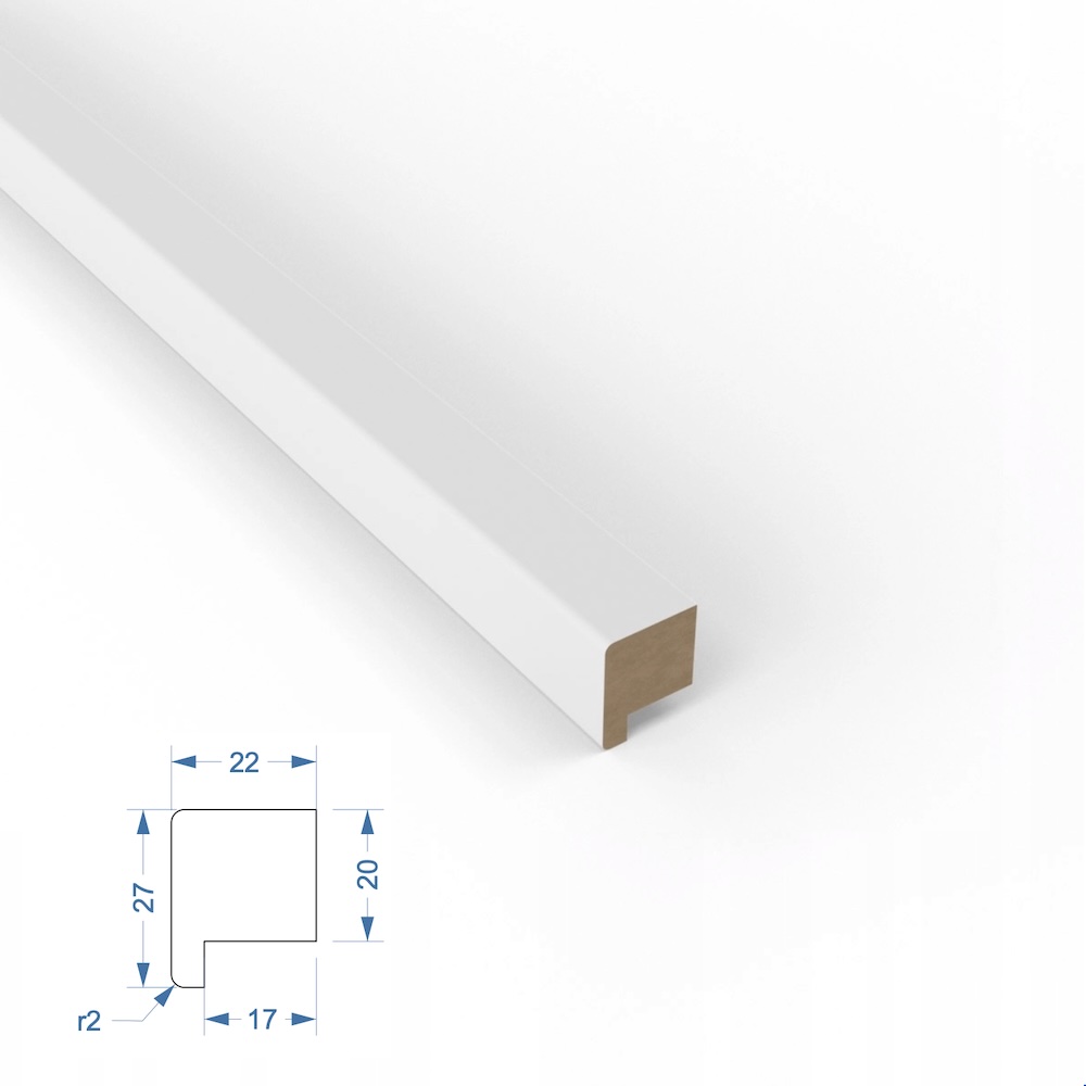 Wieniec lakierowany do boazerii angielskiej PURE 2,7cm