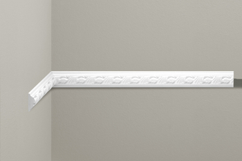 Listwa ścienna zdobiona Creativa LNZ-05, biała, wym. 5.3 x 1.9 x 240 cm