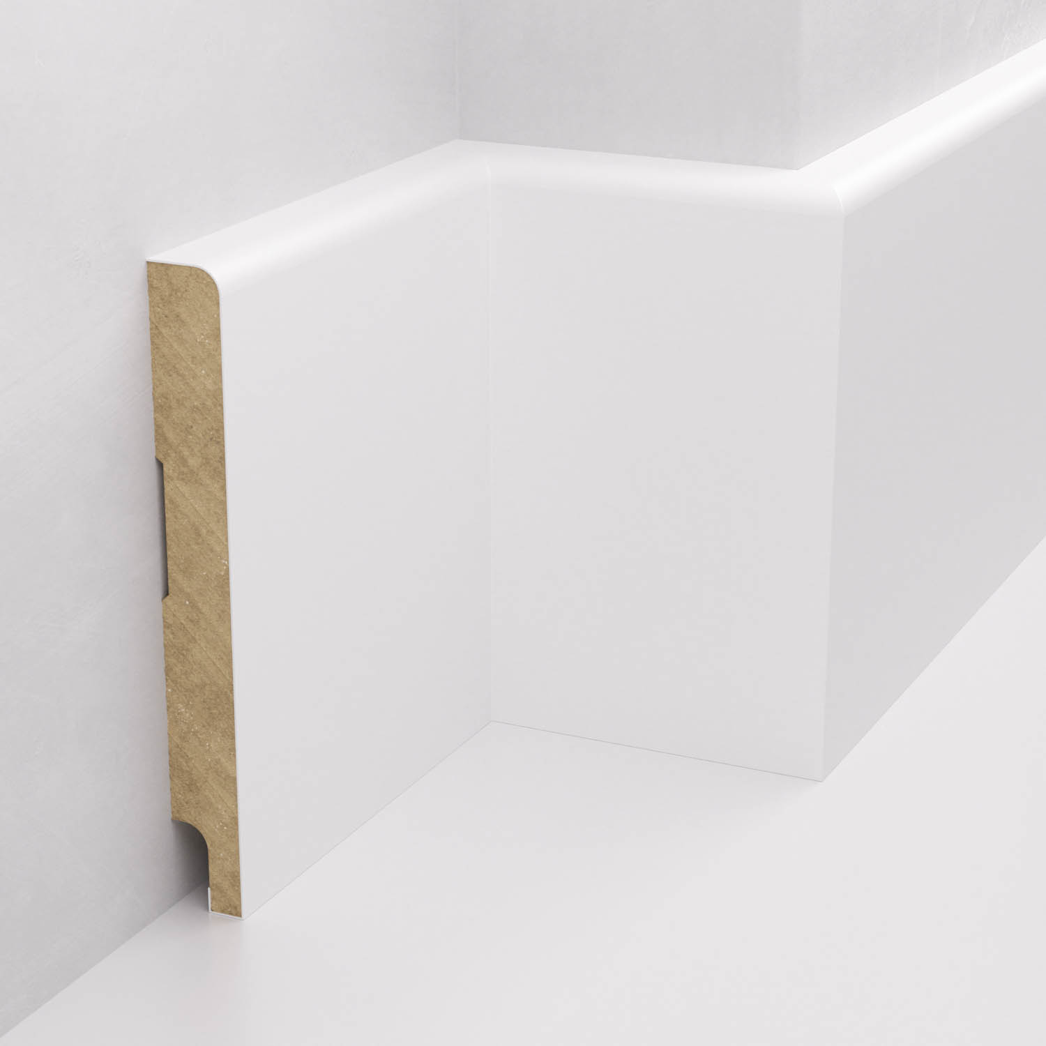 Listwa przypodłogowa MDF lakierowana biała z wodoodporną powłoką TRIO SLIM 10cm