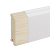 PRÓBKA 20 CM - Listwa przypodłogowa świerkowa 80x15 mm – biała Polyblend
