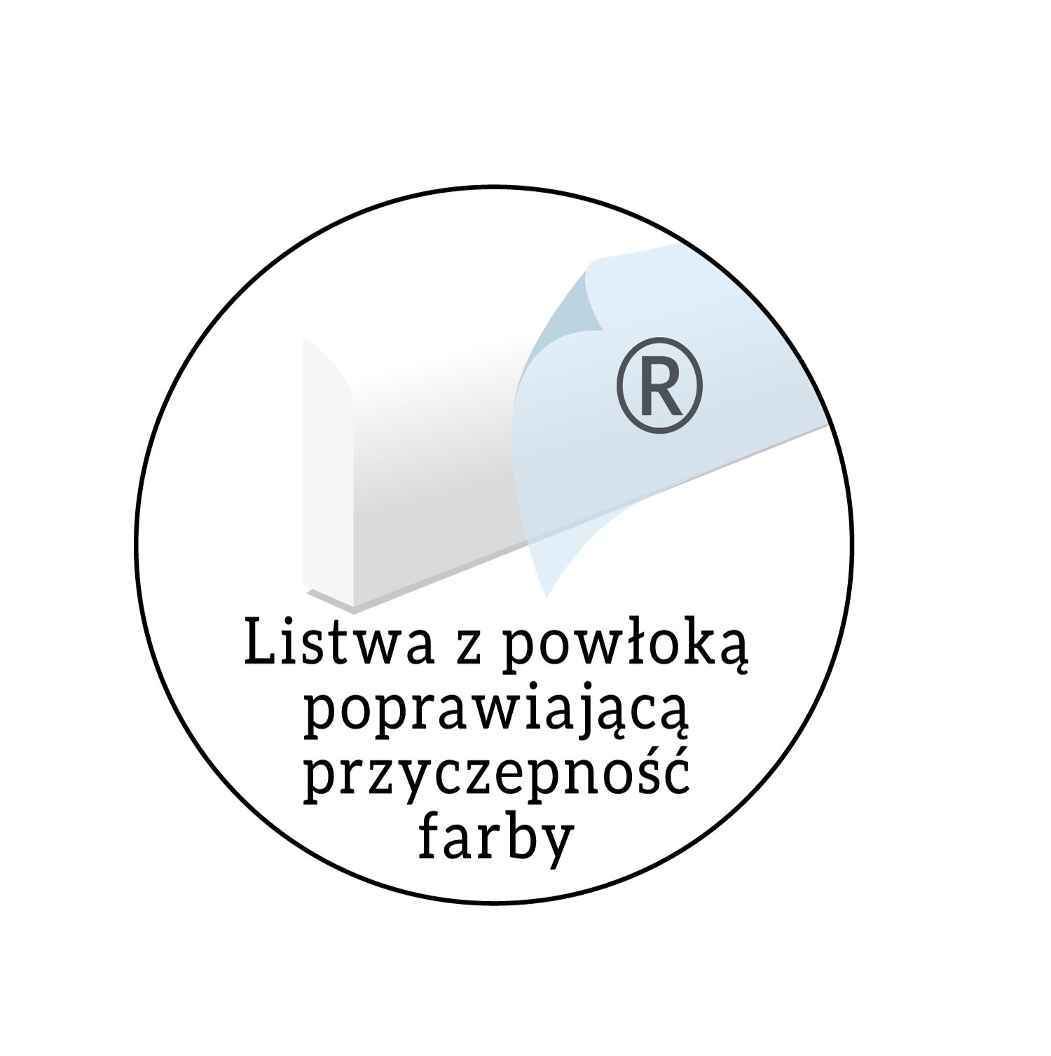 Listwa ścienna Creativa LPC-03, biała, wym. 2.2 x 1 x 244cm