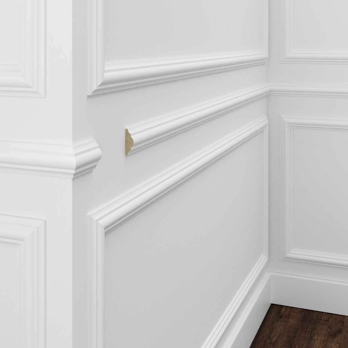 Listwa ścienna MDF biała 3,4cm