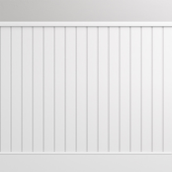 Nowoczesna boazeria ścienna MDF lakierowana – styl angielski - zestaw listew z listwą przypodłogową - długość 225 cm / wysokość 95 cm (model Nova-1 Slim)