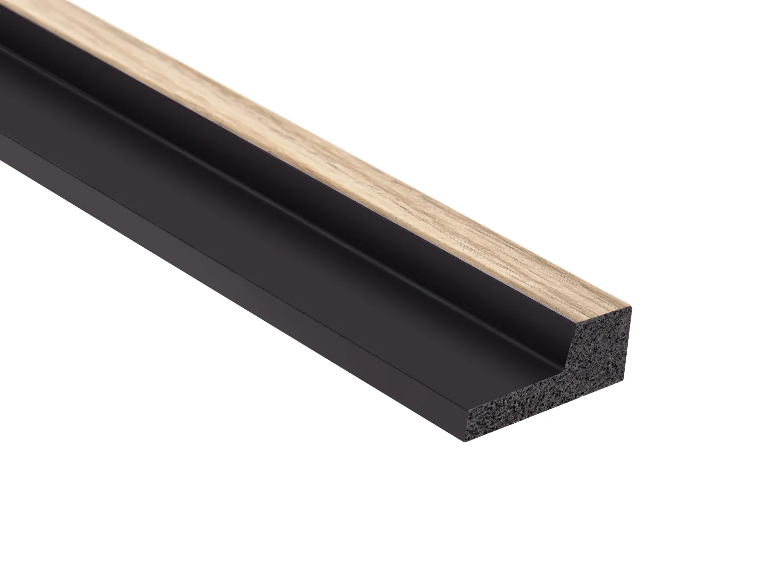 Prawe zakończenie L0102RT jasny dąb wym. 200 x 1.2 x 2.9 cm, z PolyForce