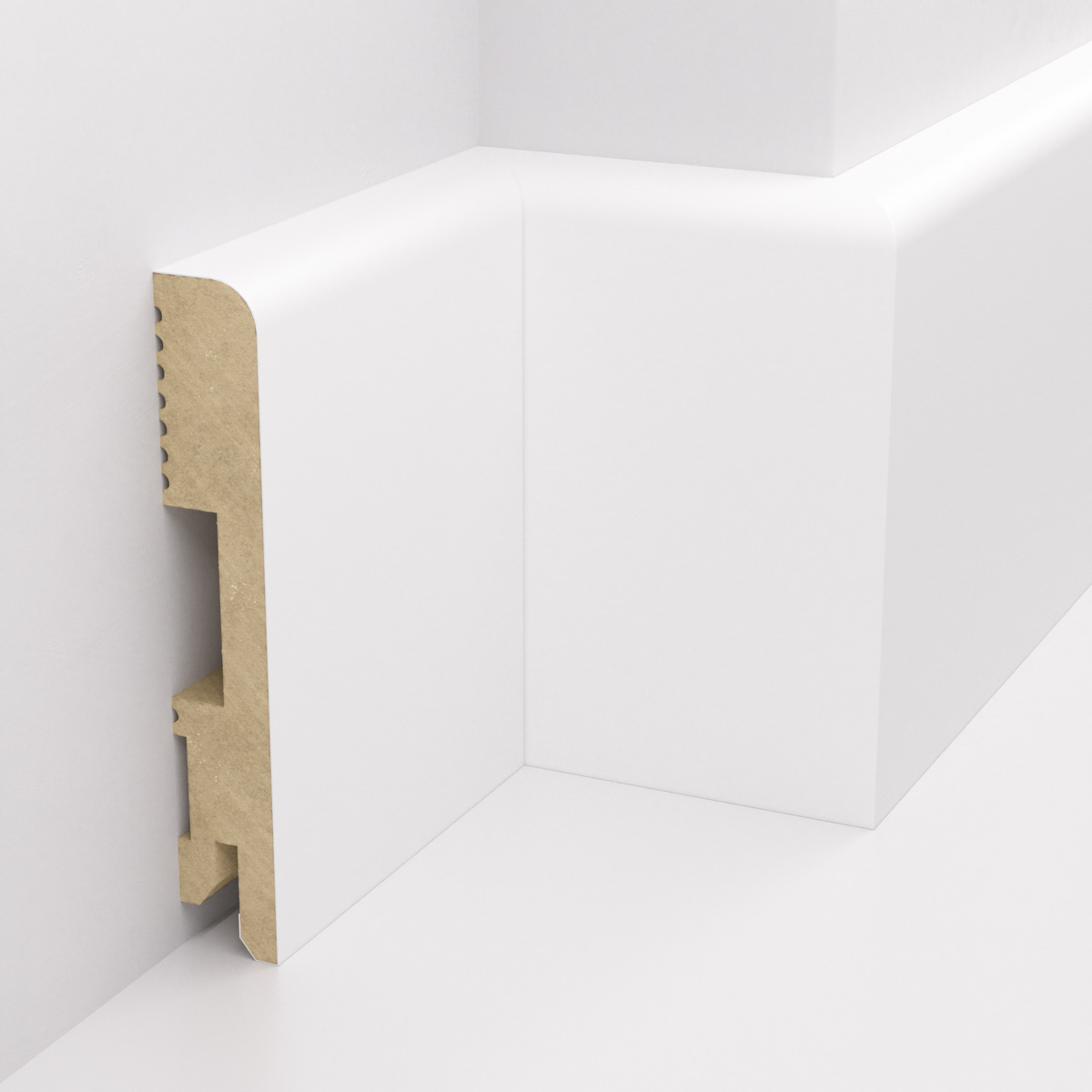 Listwa przypodłogowa MDF lakierowana biała FOGE LB1 - 10cm