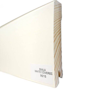 Listwa przypodłogowa 95/15 biała white covered (240 cm x 9,5cm x 1,4cm)