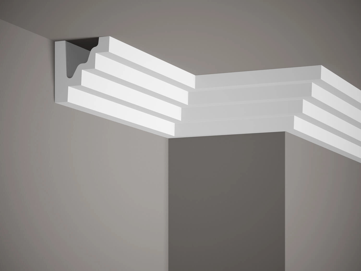 Listwa przysufitowa biała MDB134 wym. 200 x 8 x 8 cm, z ProFoam