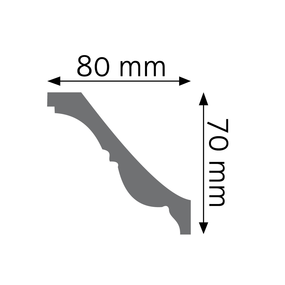Listwa przysufitowa zdobiona Creativa LGZ-04, wym. 7 x 8 x 240 cm