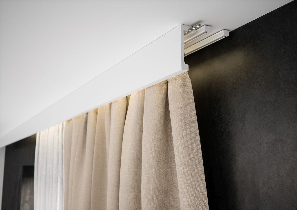Maskownica Karnisza Creativa LK-03 biała, wym. 300 x 12 x 4.5 cm, LIGHTBLOCKER