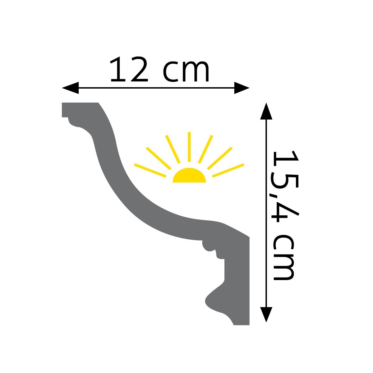 Listwa gzymsowa gładka oświetleniowa Creativa LGG-18