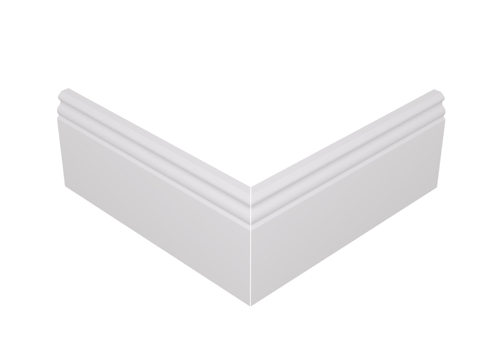 Narożnik zewnętrzny do listwy przypodłogowej lakierowany biały z wodoodporną powłoką ESTILO 8cm