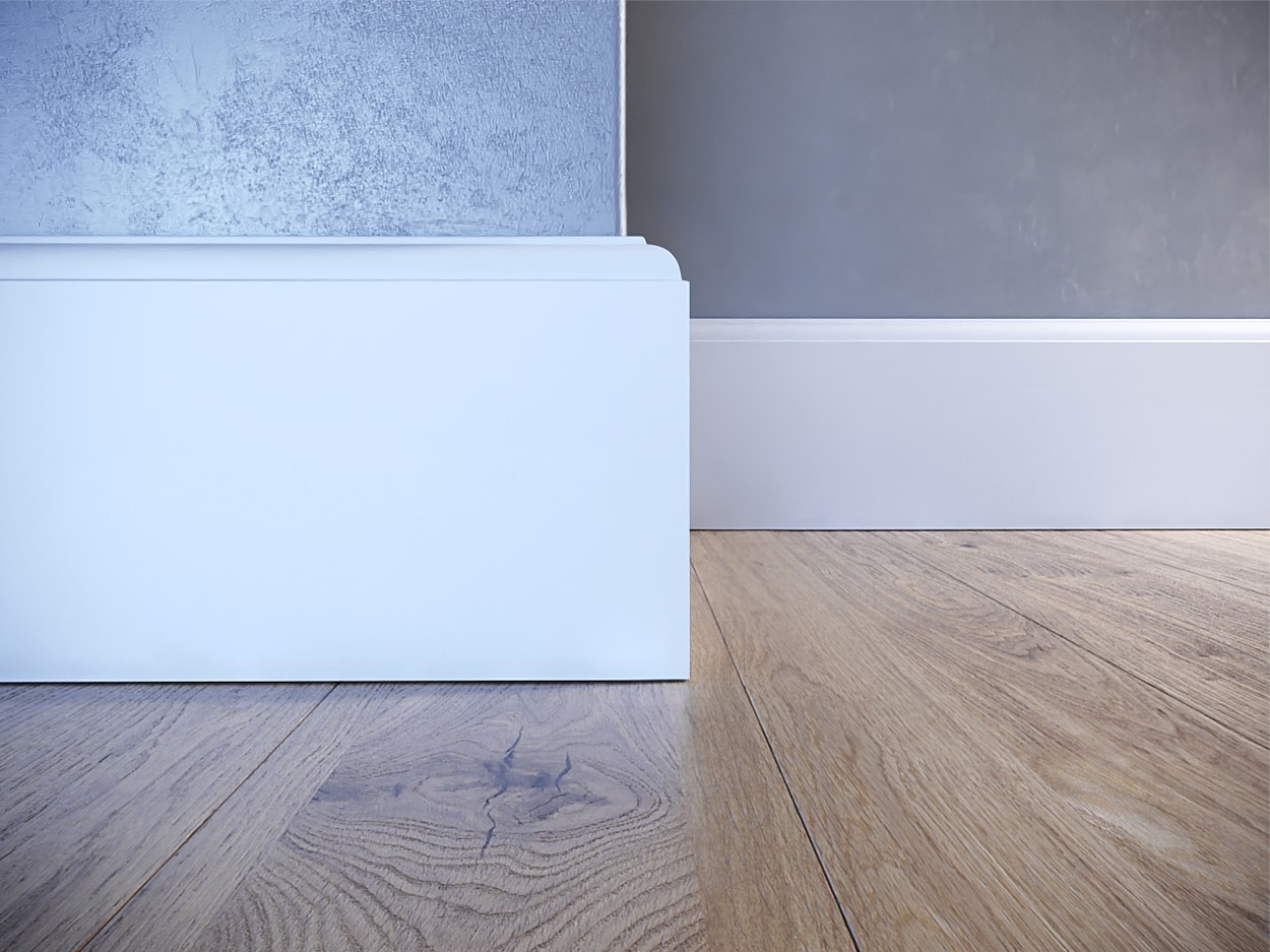 Listwa przypodłogowa drewniana lakierowana AGAT 120 (240 cm x 12 cm x 1,6 cm) iglaste