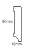 Listwa przypodłogowa fornirowana lakierowana Tali CP80 R3 (240 cm x 8 cm x 1,8 cm)
