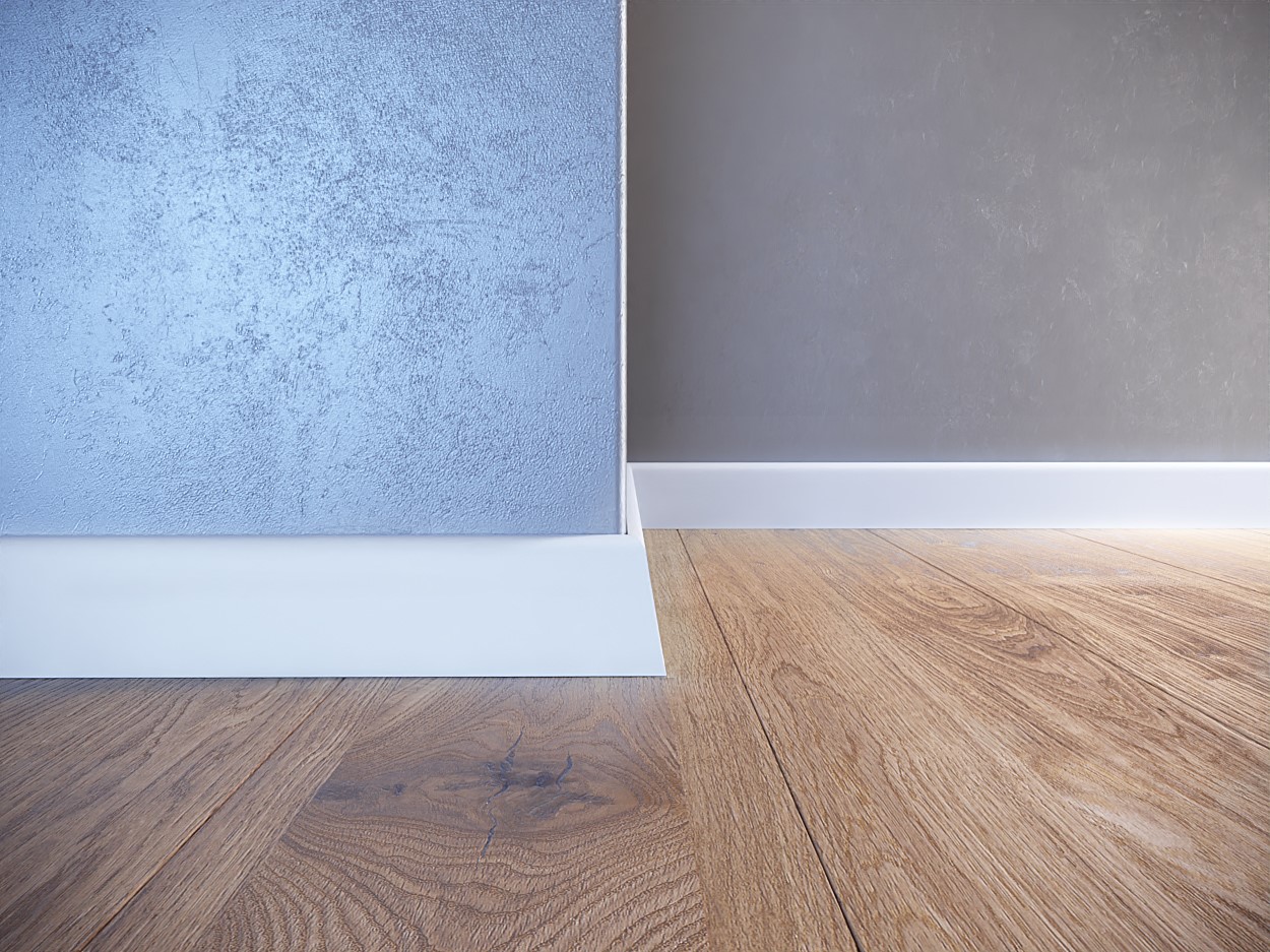 Listwa przypodłogowa drewniana lakierowana LS58 (240 cm x 5,8 cm x 1,6 cm) biała