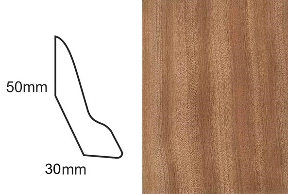 Listwa przypodłogowa fornirowana lakierowana LP60 (240 cm x 5 cm x 3 cm) sapella