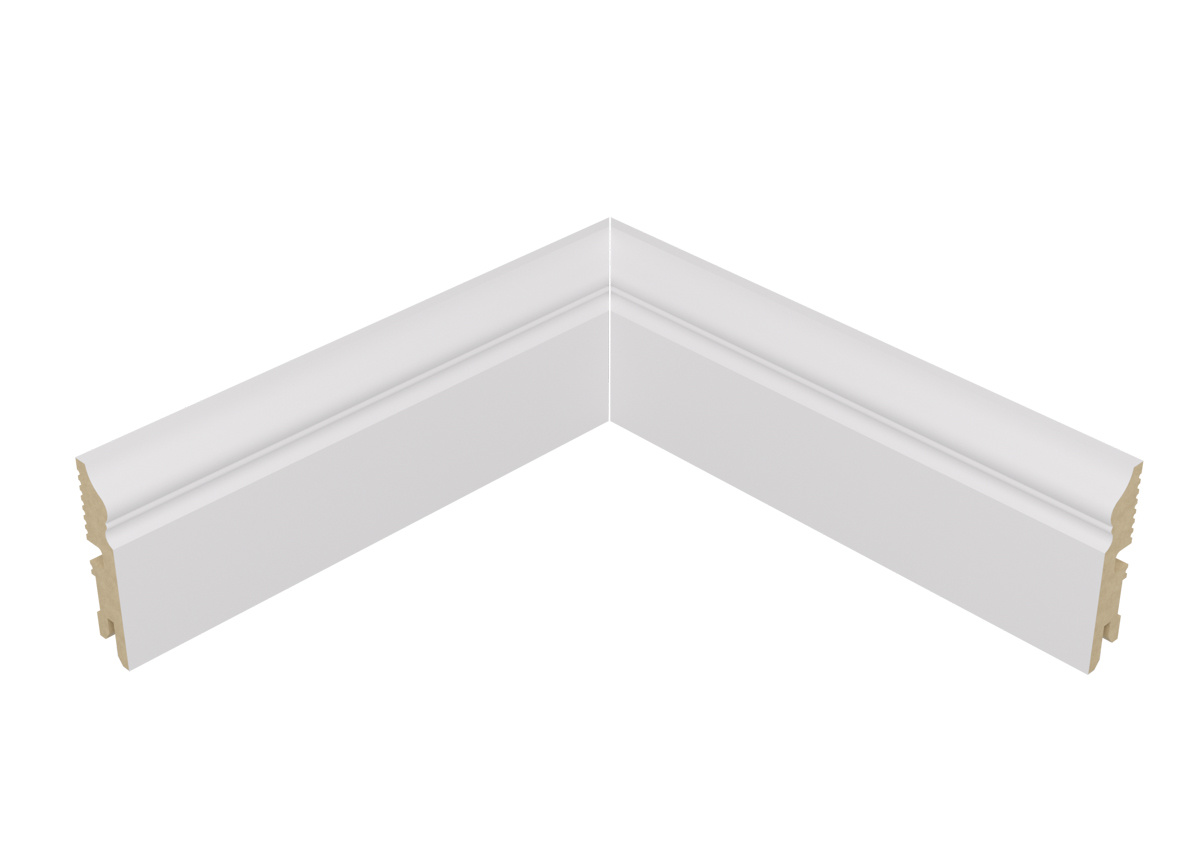 Narożnik wewnętrzny do listwy przypodłogowej lakierowany biały FOGE LB3 - 10cm