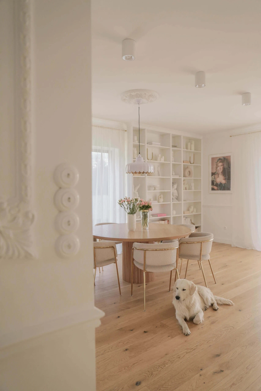 Rozeta sufitowa B3033 biała o wysokości 5.4 cm, z ProFoam