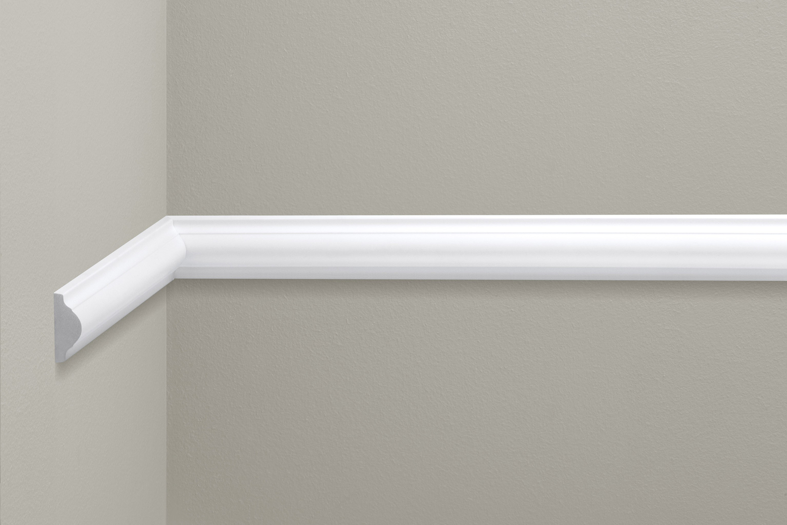 Listwa ścienna Creativa LNG-09, biała, wym 4 x 2 x 240 cm