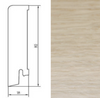 Drewniana listwa przypodłogowa olejowana 80/18 (240 cm x 8 cm x 1,8 cm) Dąb Biały olej
