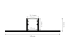 Aluminiowy profil ścienny LED LLP1 do lameli Mardom wym. 200 x 1.3 x 5.3 cm