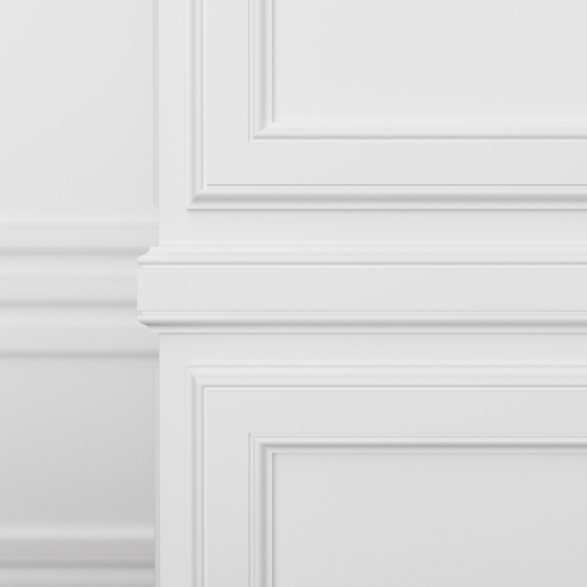Listwa ścienna MDF biała 6cm