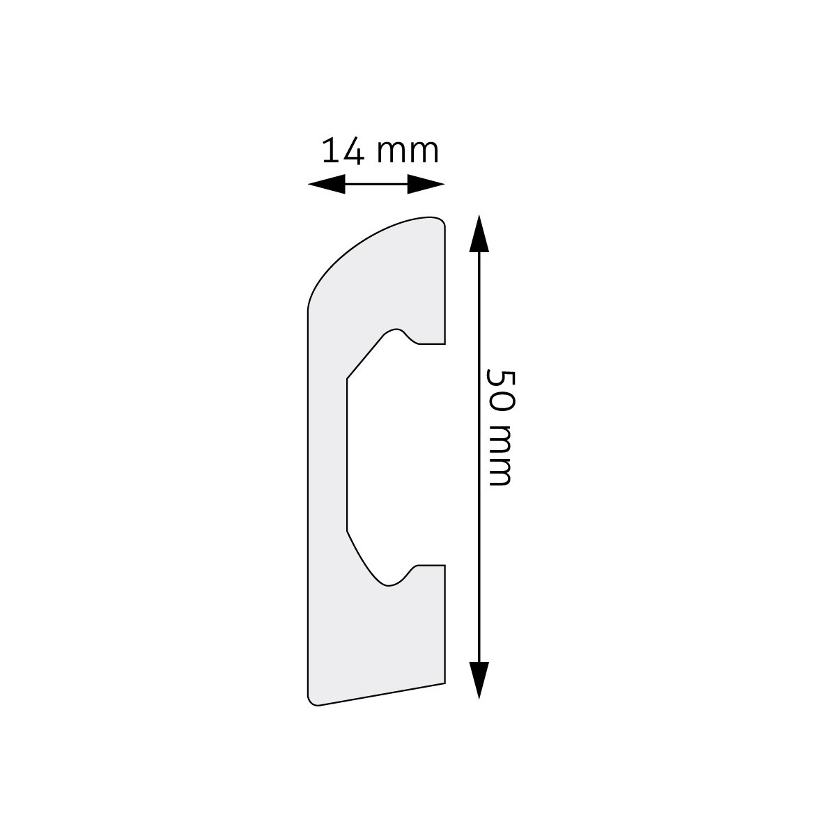 Listwa przypodłogowa, cokół Creativa LPC-04. 244cm