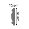 8.1 x 2 cm