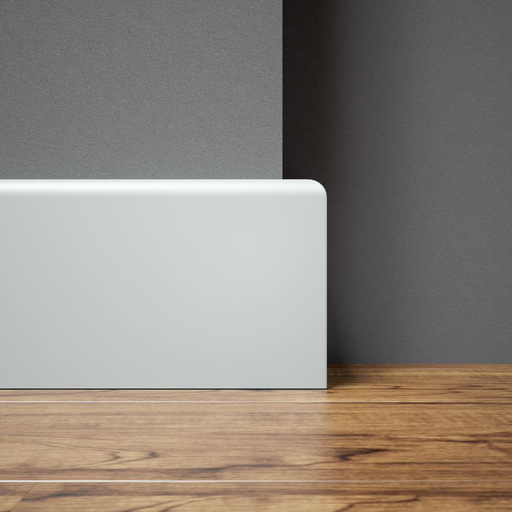 Listwa przypodłogowa MDF lakierowana UV, szara RAL7042 - FOGE LB1 8cm