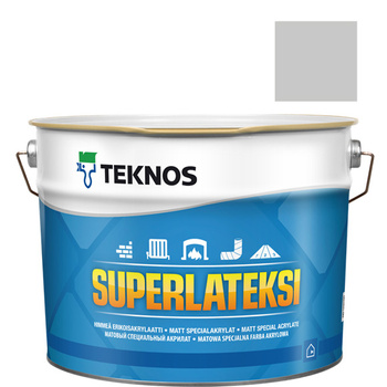 Teknos Superlateksi, matowa farba do boazerii i listew, pojemność 0,9 L, kolor szary RAL7047