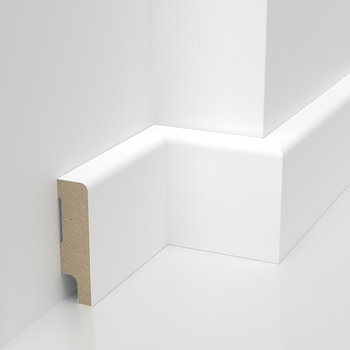 PRÓBKA 20 CM - Listwa przypodłogowa MDF lakierowana biała TRIO 5cm