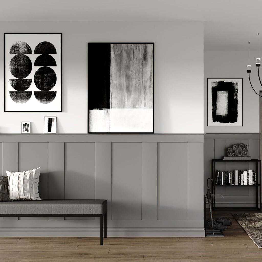 Listwa boazeryjna ELEGANT, boazeria ścienna MDF, do malowania