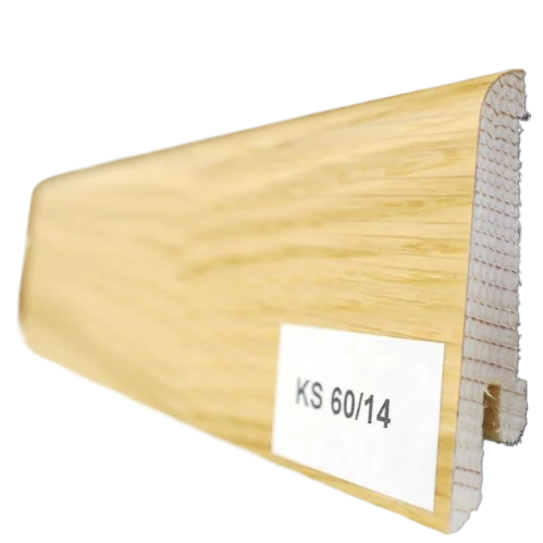 Drewniana listwa przypodłogowa lakierowana 60/22 (240 cm x 6 cm x 2,1 cm) DĄB EUROPEJSKI