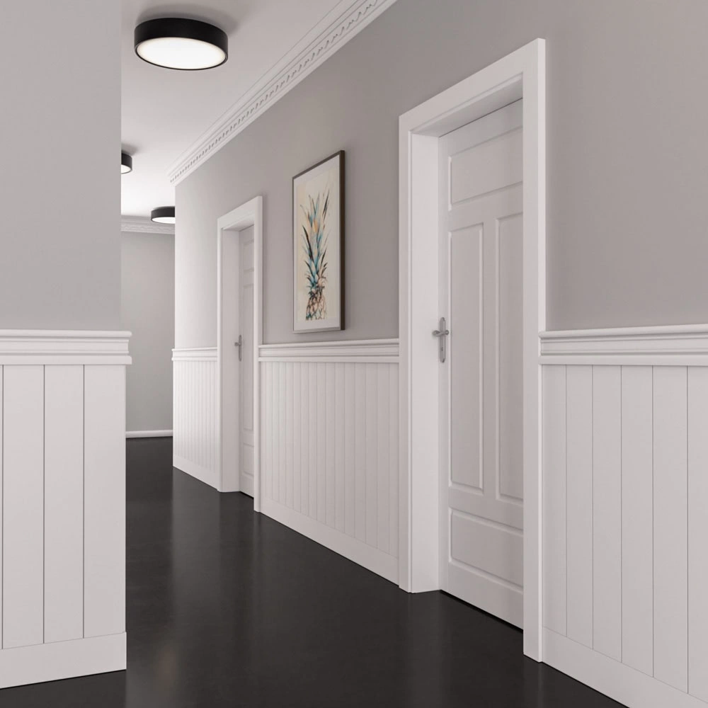 Lakierowana boazeria angielska PURE - wymiary 200 x 121 cm korytarz