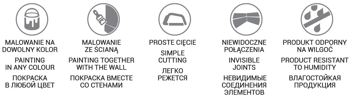 LK-01 CREATIVA Maskownica do Karnisza, listwa maskująca LIGHTBLOCKER 300cm