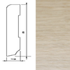 Drewniana listwa przypodłogowa olejowana 60/16 (240 cm x 6cm x 1,5 cm) Dąb Biały olej