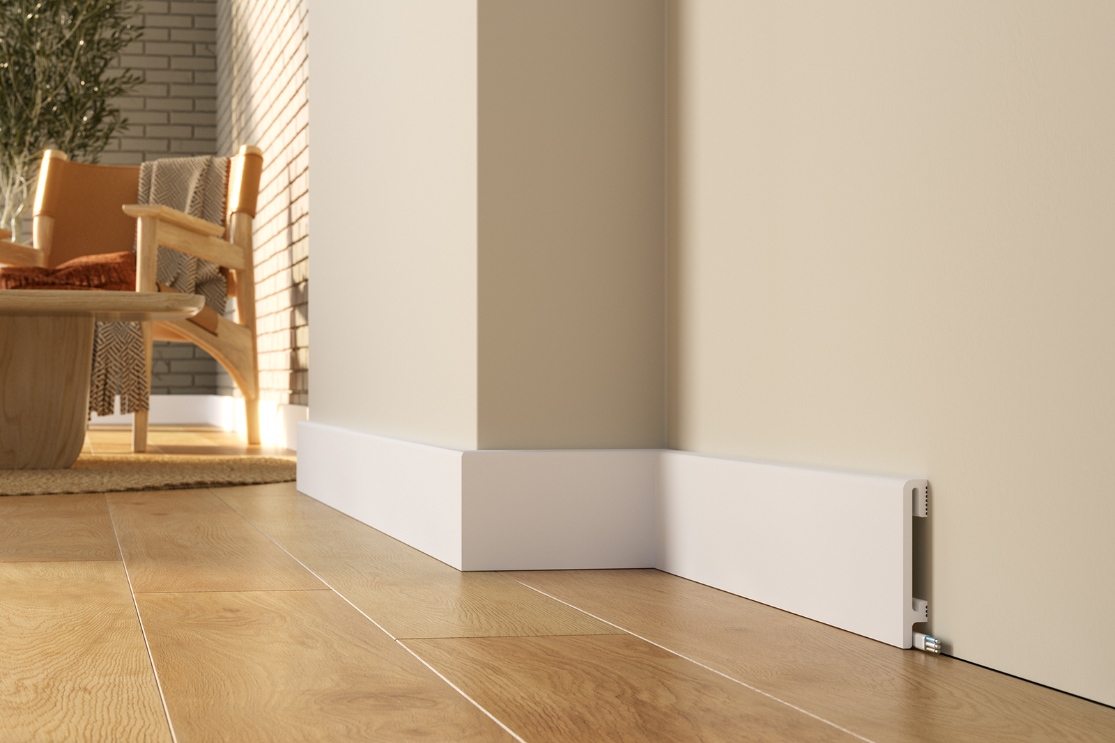 PRÓBKA 20 cm - Listwa przypodłogowa Premium Floor Durofit PF100 biała RAL9003 10 cm