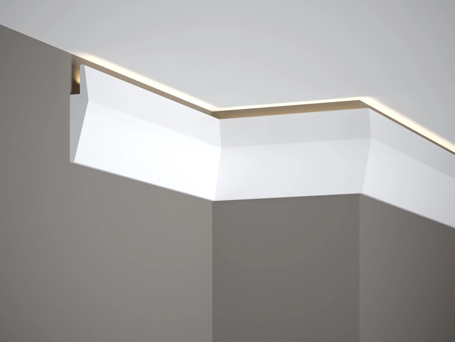 Listwa oświetleniowa ścieniowa MD016 biała wym. 200 x 2.3 x 10 cm, z PolyForce