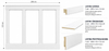 Boazeria ścienna FRAME do malowania - długość 200 cm, wysokość 123 cm + Farba biały RAL9016