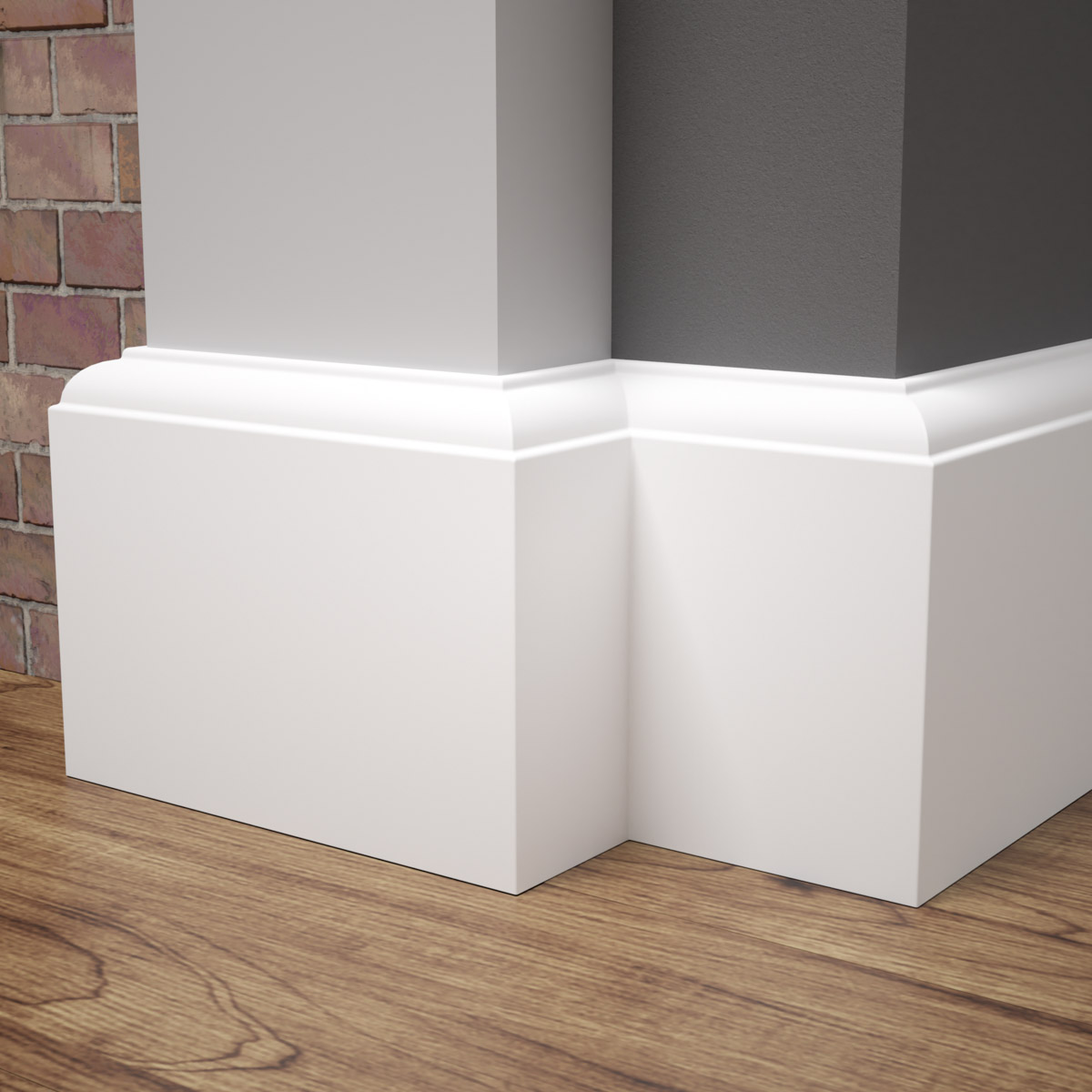 PRÓBKA 20 CM - Listwa przypodłogowa MDF lakierowana biała z wodoodporną powłoką ELVIA 10cm