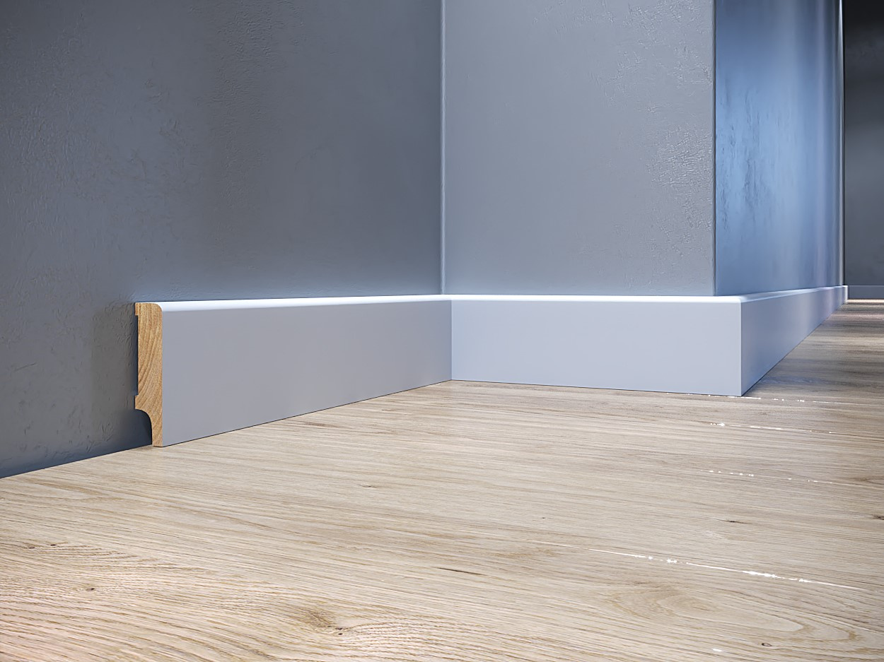 Listwa przypodłogowa drewniana lakierowana Lapis 60 (240 cm x 6 cm x 1,6 cm) iglaste