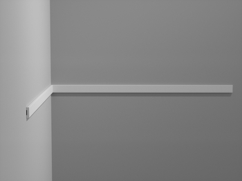 Listwa ścienna gładka Creativa LPC-54, biała, wym. 2 x 0.5 x 244 cm