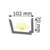 Listwa oświetleniowa gładka LOC-02 244cm